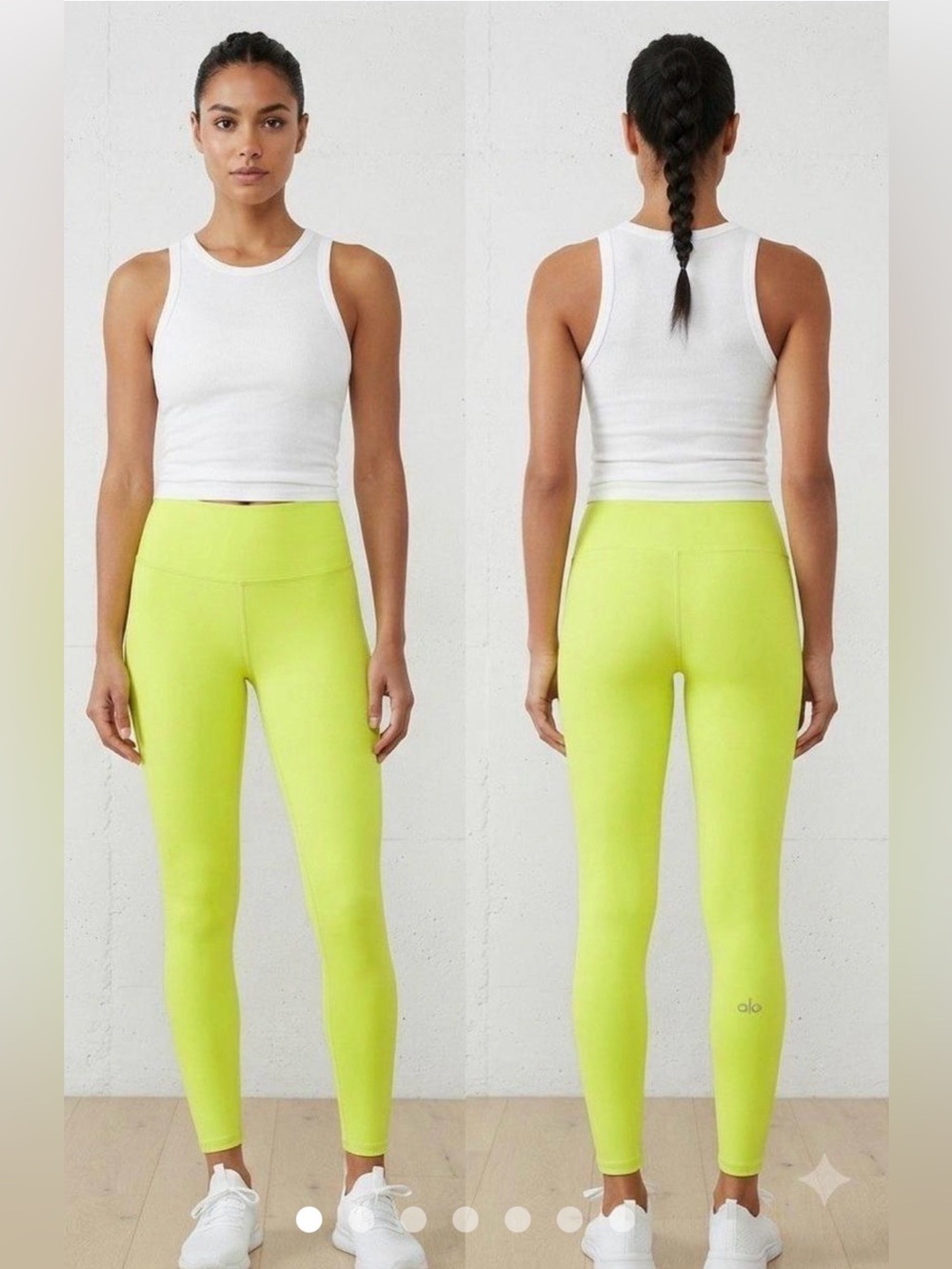 ALO leggings neon yellow S